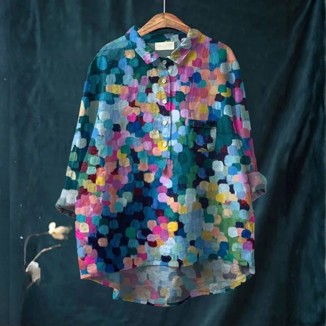 Eleonora – Camisa de lino estampada