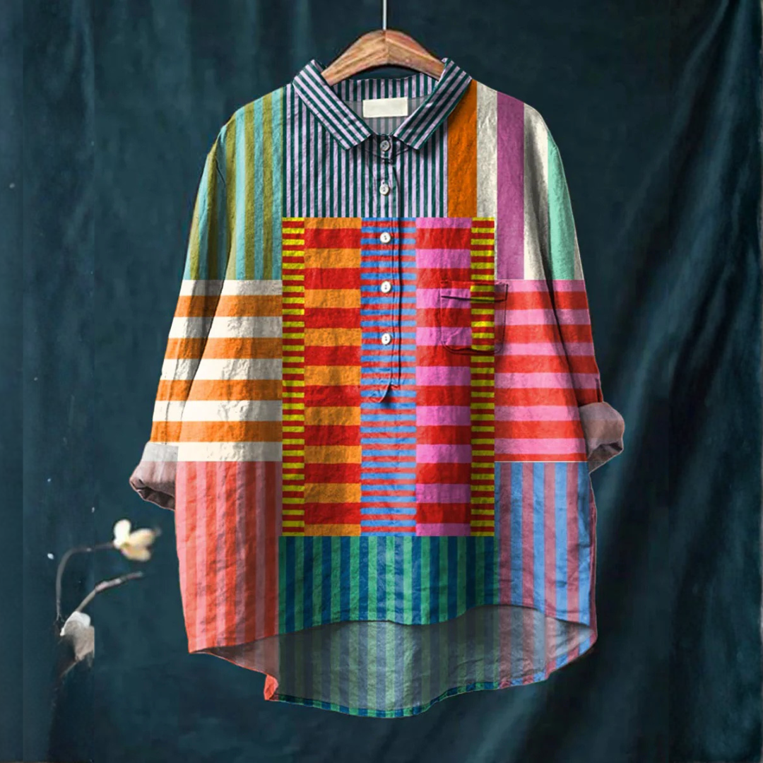 Fiorella – Camisa de lino estampada