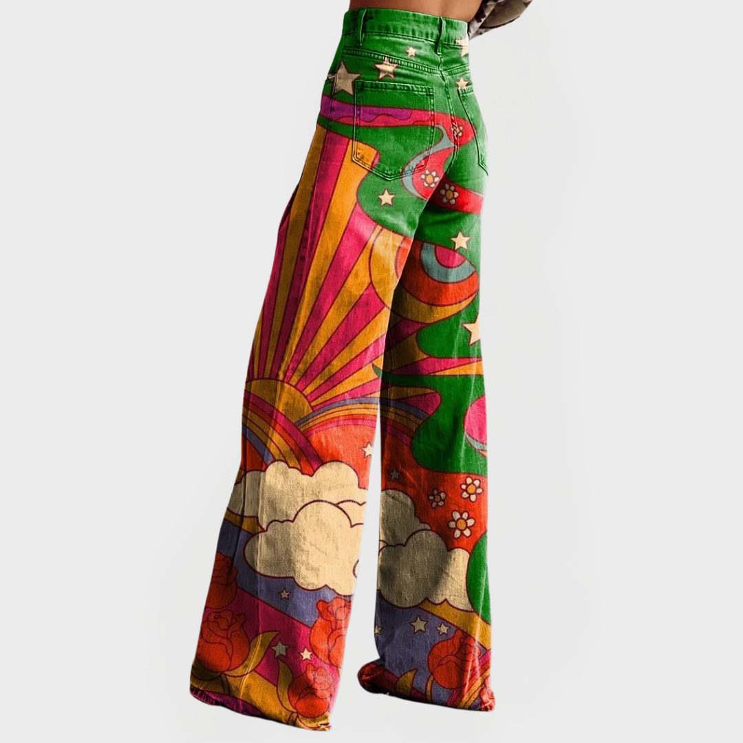Vaqueros de moda de corte ancho