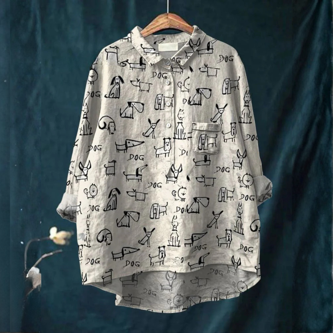 Patrizia – Camisa de lino estampada