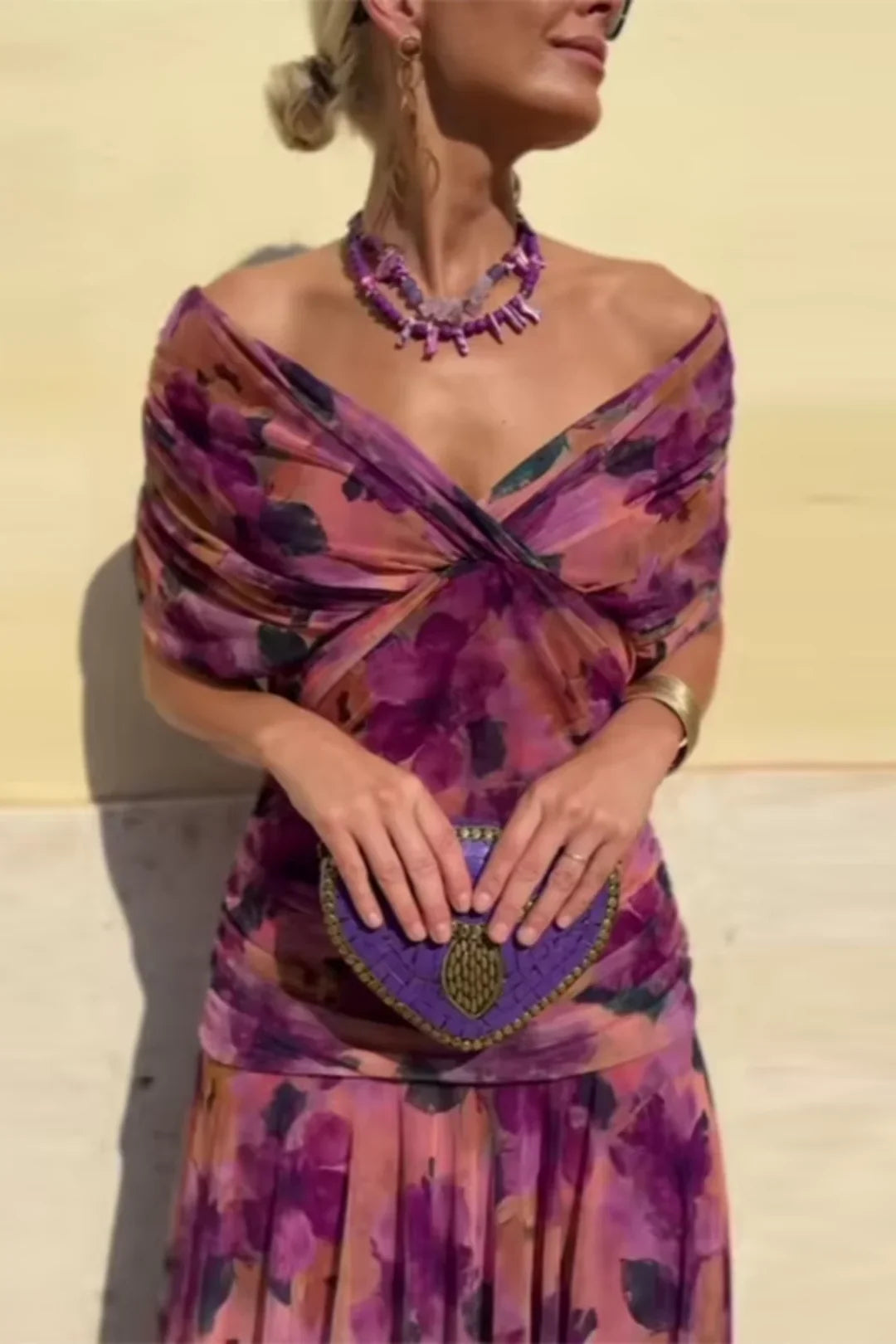 Vestido Maxi Elegante de Evento con Escote en V