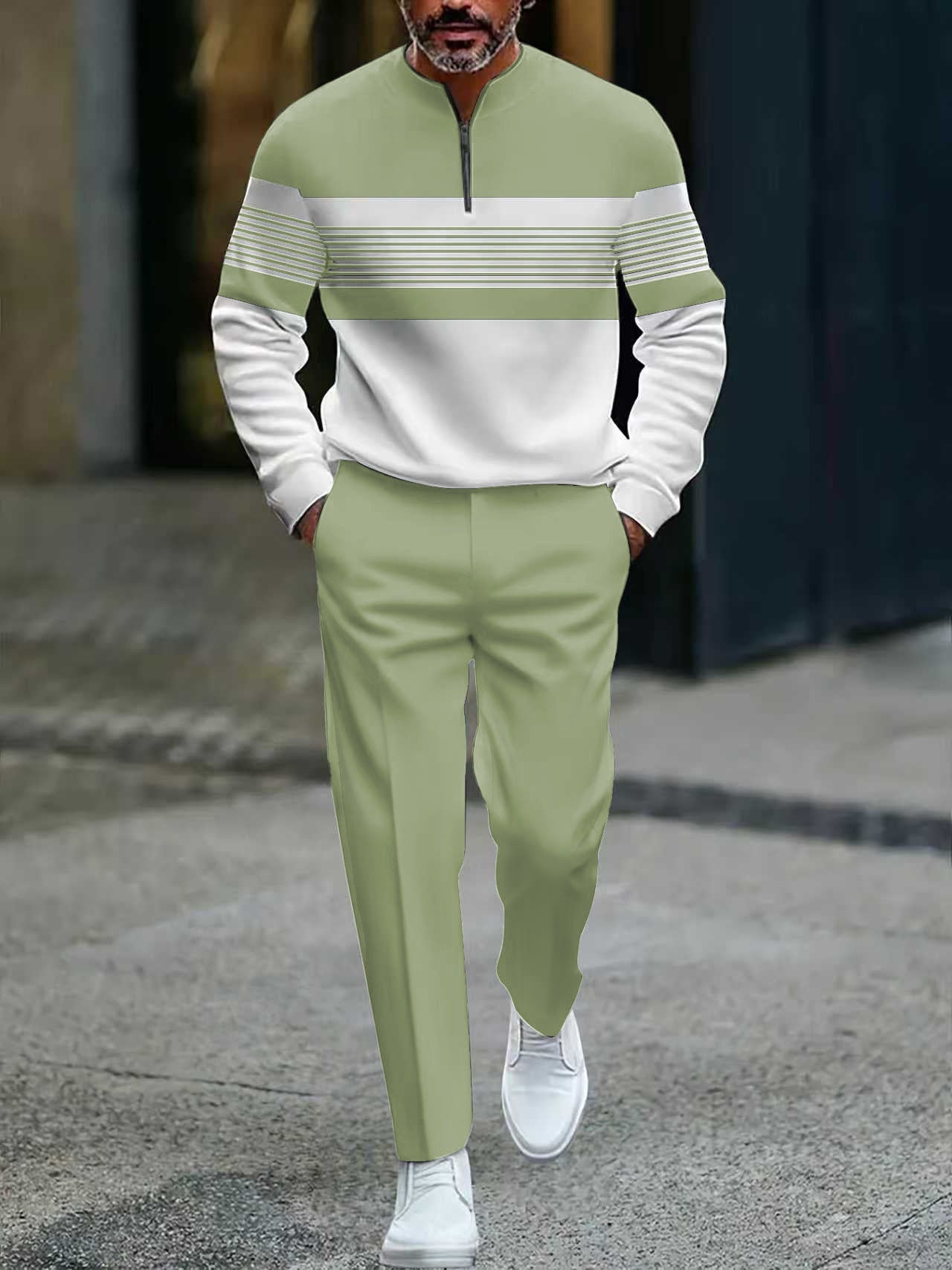 Conjunto para hombre con estampado: jersey y pantalón