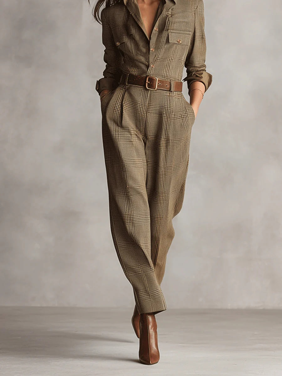 Anna™ | elegante mono a cuadros