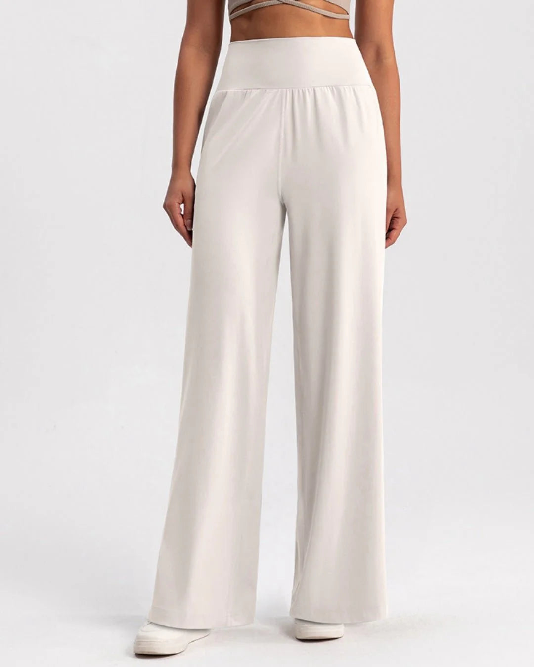 Pantalones rectos de cintura alta Nero