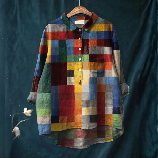 Mirella – Camisa de lino estampada