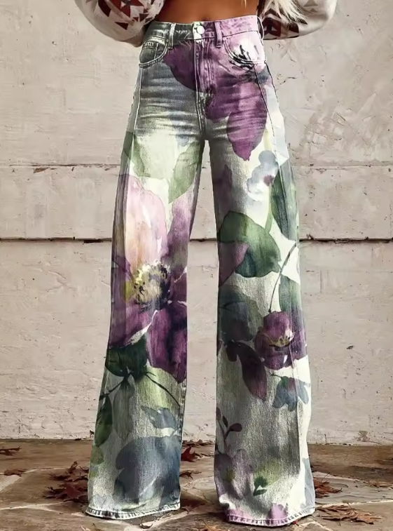 Alessia - Pantalones retro chic boho