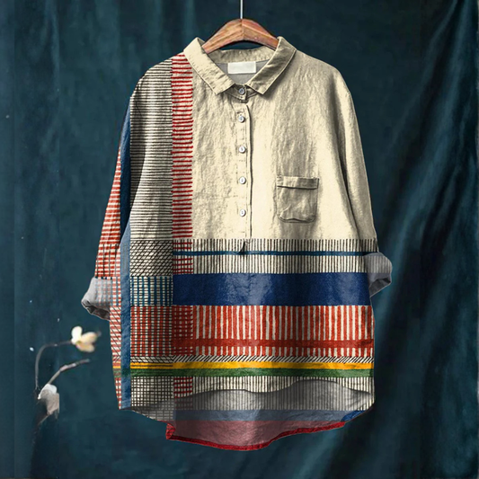 Zaira – Camisa de lino estampada