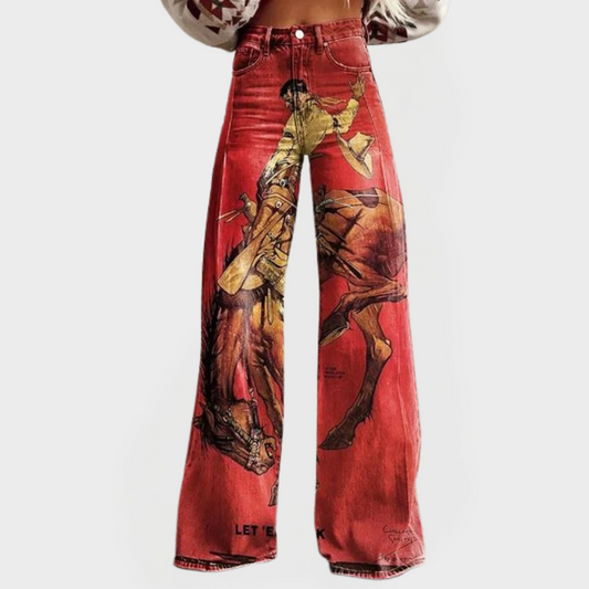 Vaqueros elegantes para el día a día con corte ancho