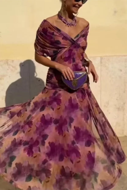 Vestido Maxi Elegante de Evento con Escote en V