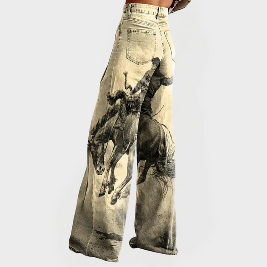 Vaqueros cómodos de corte ancho y estilo desenfadado