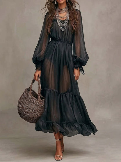 Gerda | Vestido midi elegante con escote en V