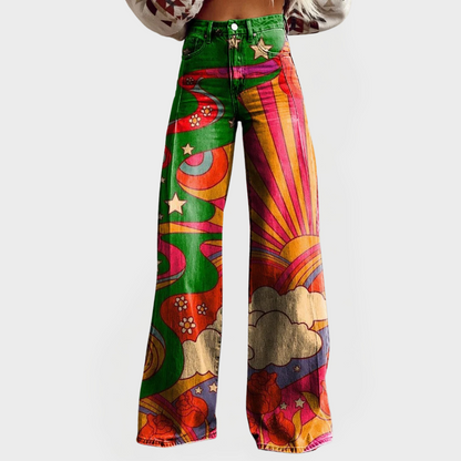 Vaqueros de moda de corte ancho