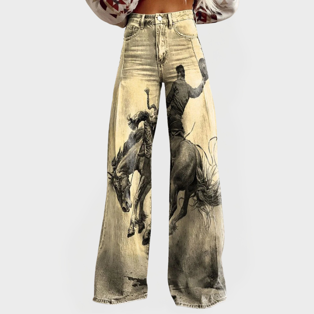 Vaqueros cómodos de corte ancho y estilo desenfadado