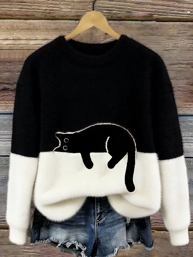 Luna | Sudadera con Ilustración de Gato