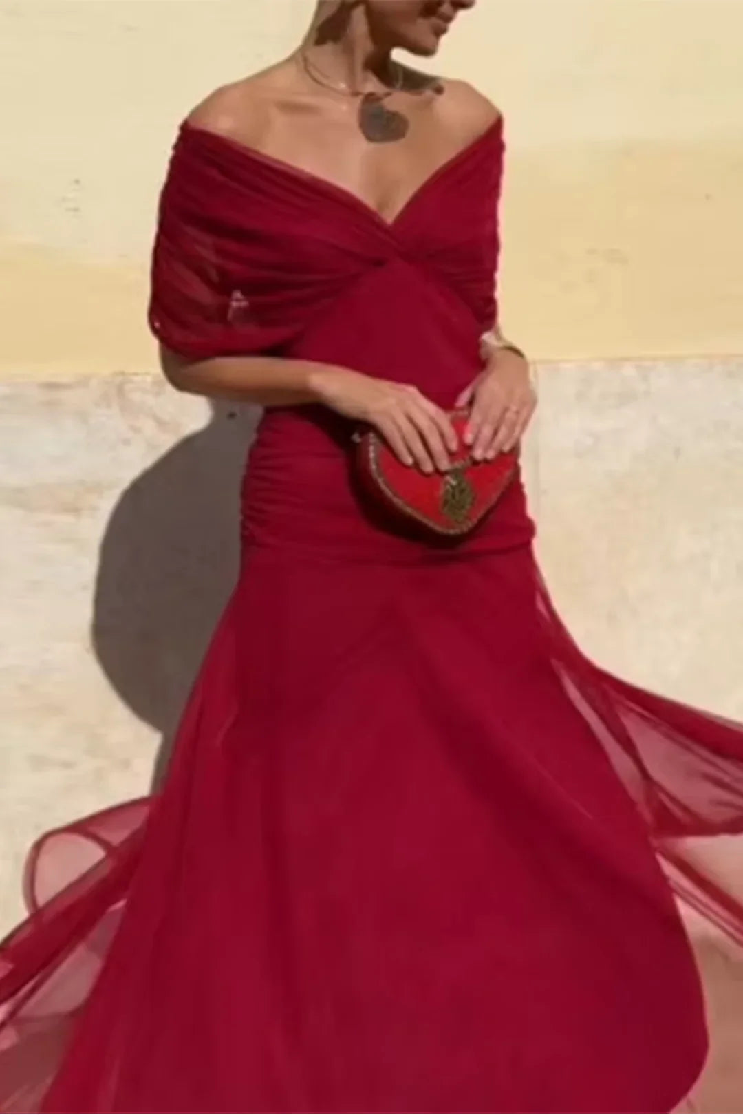 Vestido Maxi Elegante de Evento con Escote en V