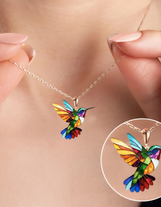 Alba Montiel™ | Pendientes Colibrí & Collar