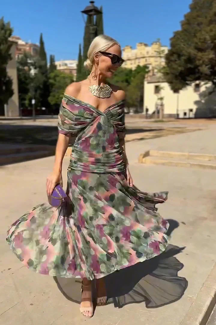 Vestido Maxi Elegante de Evento con Escote en V