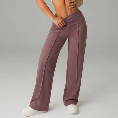 Pantalones rectos lisos de mujer