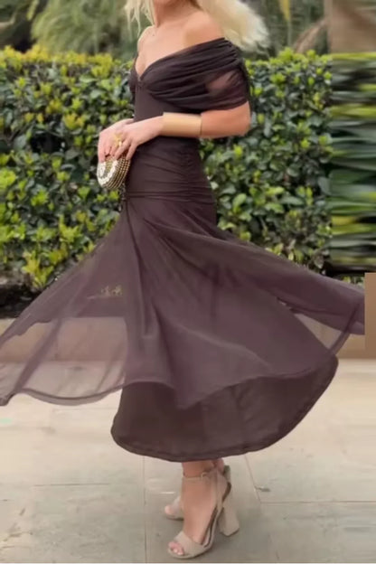 Vestido Maxi Elegante de Evento con Escote en V