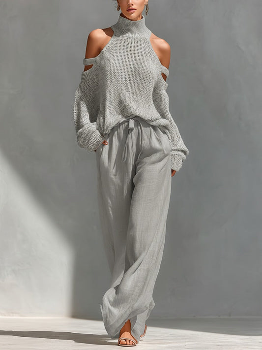 Camilla · Conjunto moderno de punto y lino