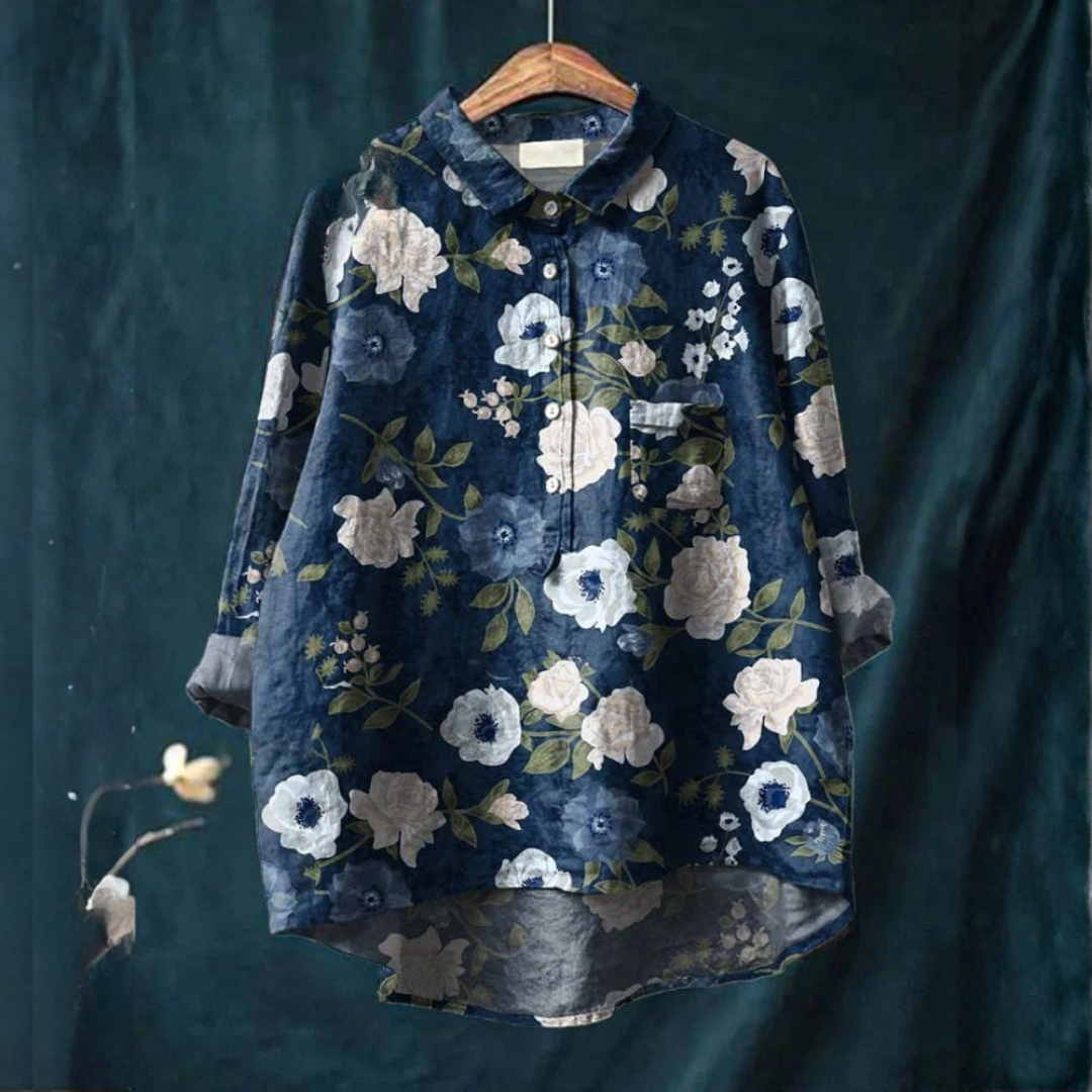 Tiziana – Camisa de lino estampada