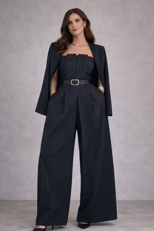 Alba Montiel™ | Conjunto femenino de top bustier y americana – Elegancia y estilo actual