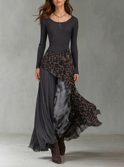 Alba Montiel ™ Vestido Largo Leopardo