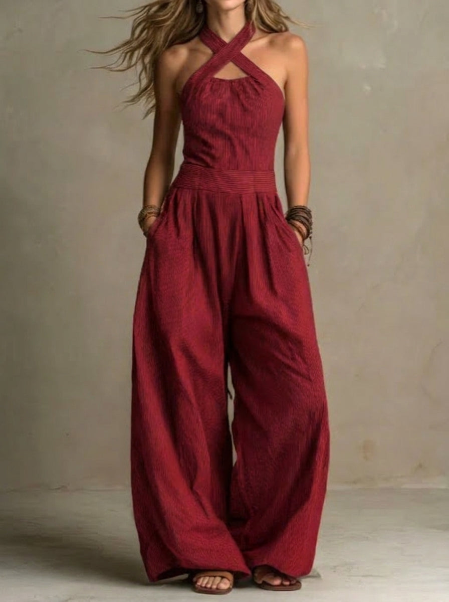 ARIADNA – Mono Elegante con Escote Cruzado
