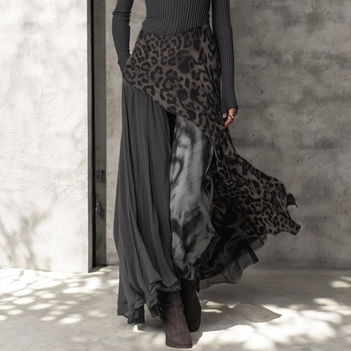 Alba Montiel™ | Vestido Largo Leopardo