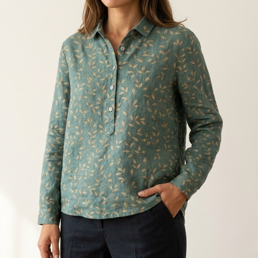 Tiziana – Camisa de lino estampada