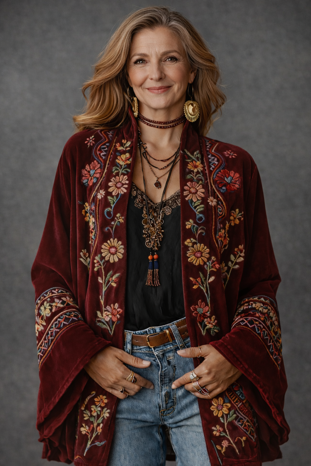 Kerrie - Kimono Bohemio Premium Terciopelo