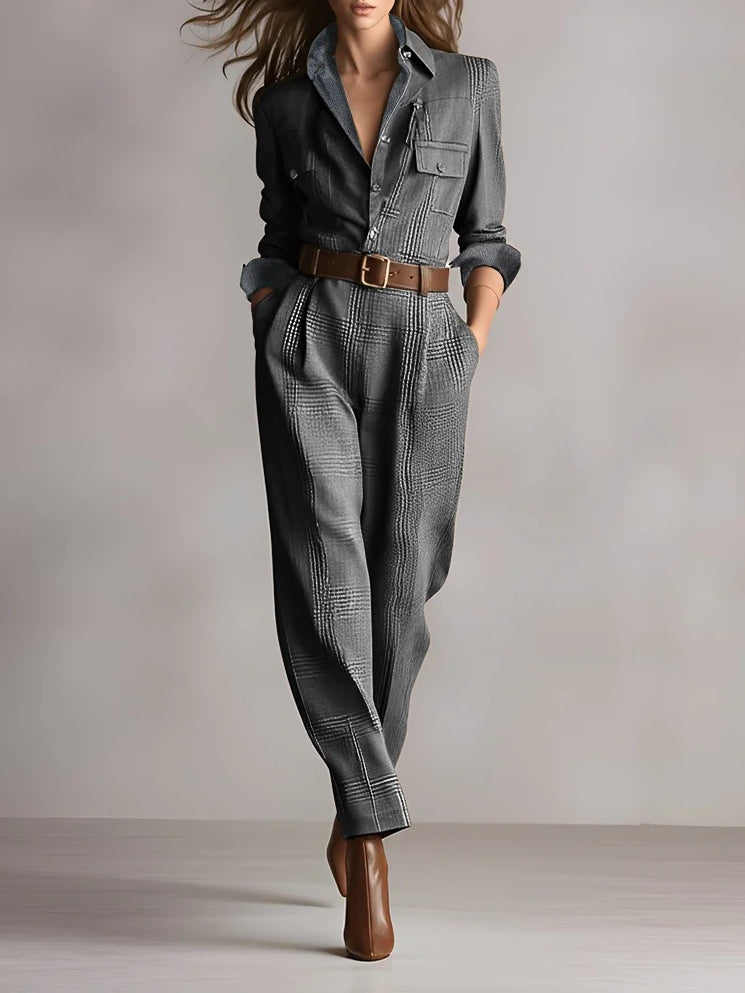 Anna™ | elegante mono a cuadros