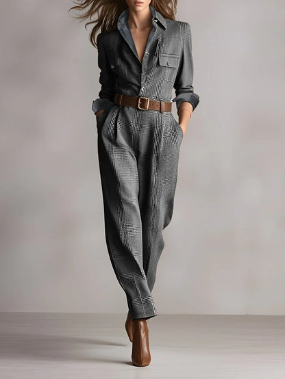 Anna™ | elegante mono a cuadros