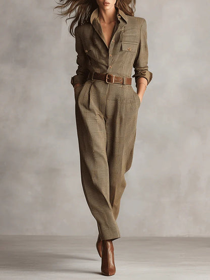 Anna™ | elegante mono a cuadros