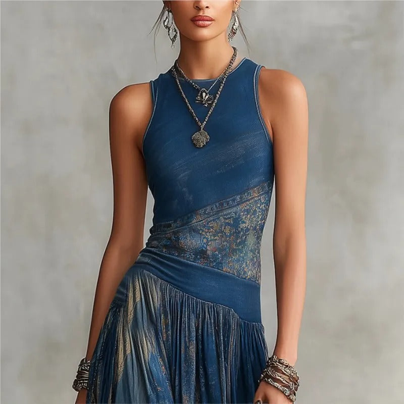 AZUREA – Vestido Largo de Diseño Fluido y Elegante