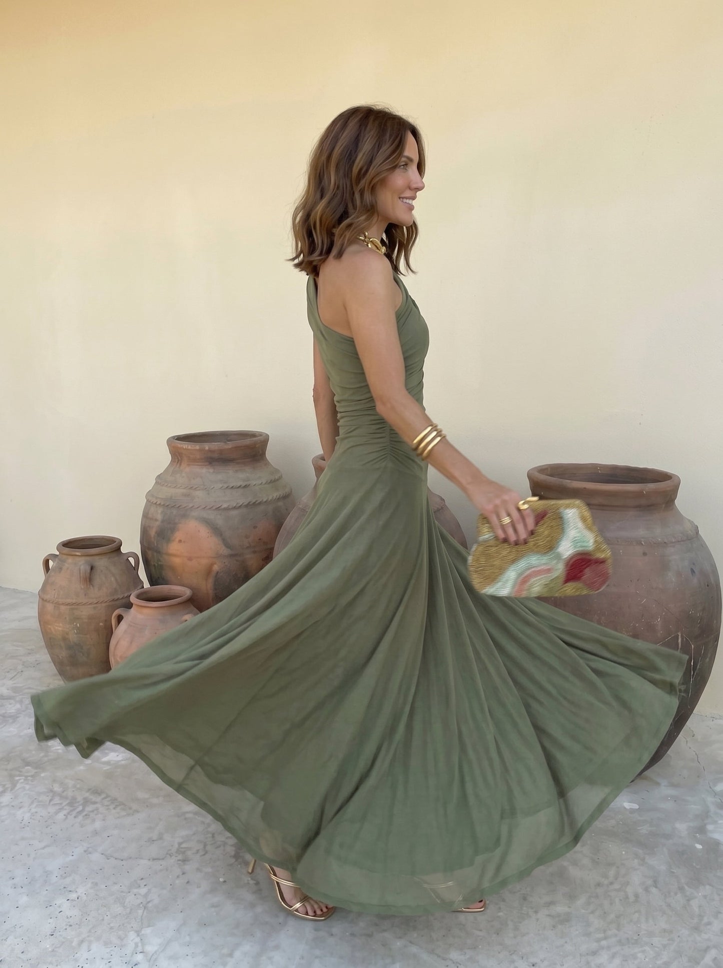 Selena - Elegante vestido sin tirantes de red