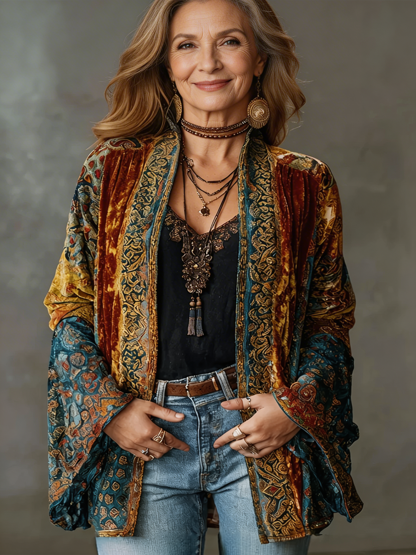 Kerrie - Kimono Bohemio Premium Terciopelo