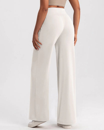 Pantalones rectos de cintura alta Nero