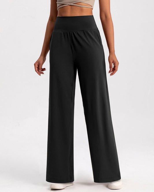 Pantalones rectos ™ de cintura alta Nero