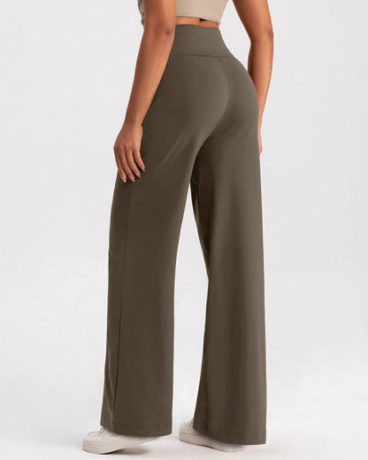 Pantalones rectos de cintura alta Nero