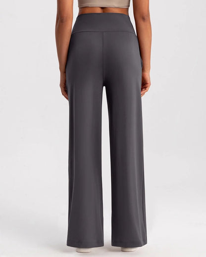 Pantalones rectos de cintura alta Nero