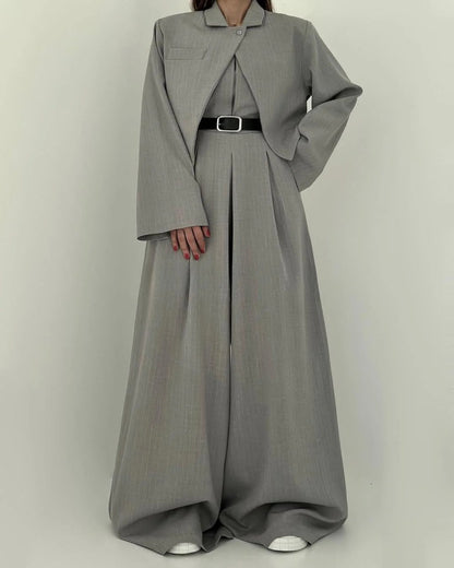 Alba Montiel™ | Conjunto femenino de top bustier y americana – Elegancia y estilo actual