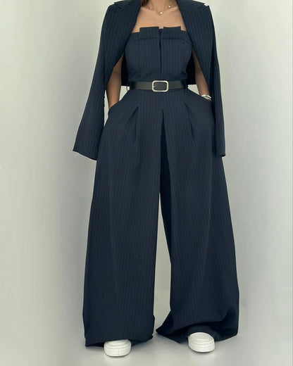 Alba Montiel™ | Conjunto femenino de top bustier y americana – Elegancia y estilo actual