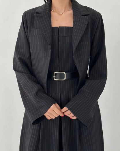 Alba Montiel™ | Conjunto femenino de top bustier y americana – Elegancia y estilo actual