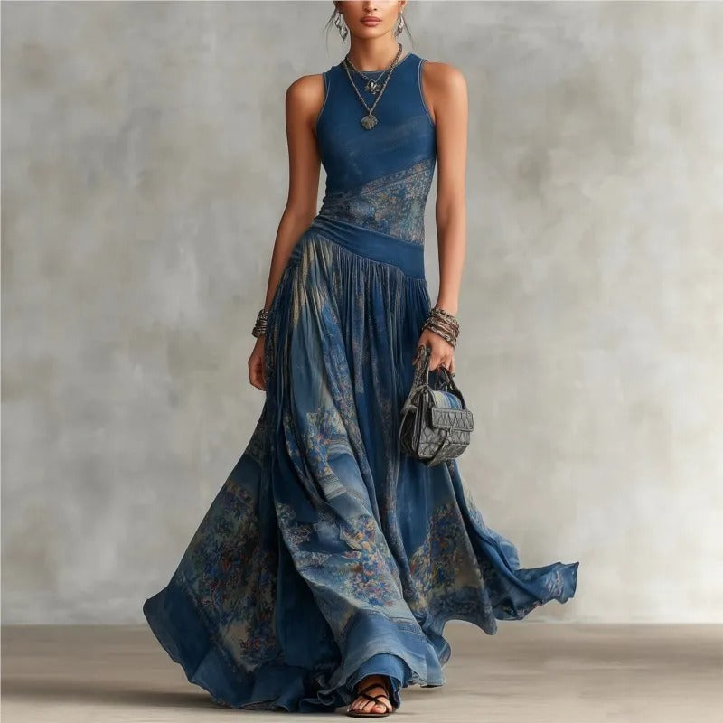 AZUREA – Vestido Largo de Diseño Fluido y Elegante
