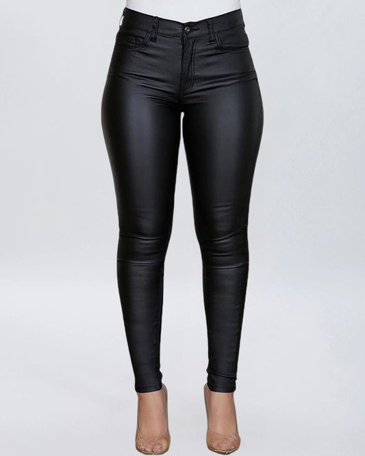 Pantalones ajustados de cuero Nero