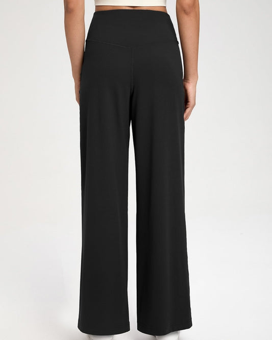 Pantalones anchos de caída suave Nero