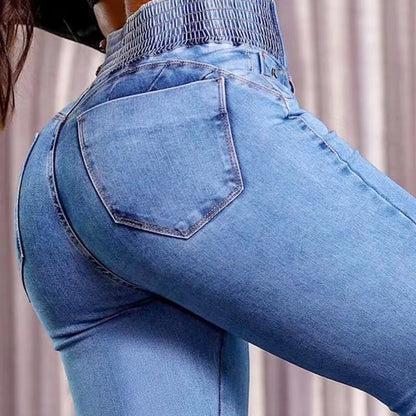 💕Novedad de primavera👖Vaqueros elásticos con cintura alta