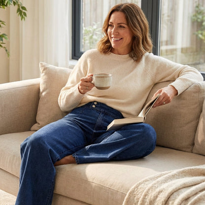 📢📢¡50 % de descuento! ⏰Vaqueros de mujer de cintura alta y pierna ancha
