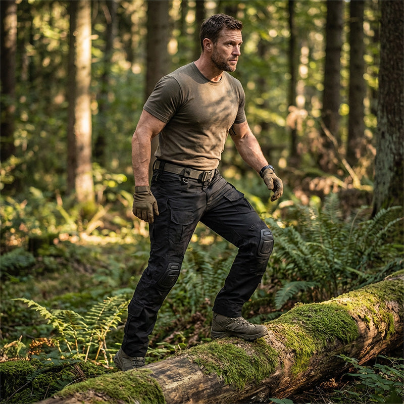 🪖👖 Pantalones cargo tácticos para hombre con rodilleras integradas: diseñados para ofrecer movilidad, durabilidad y almacenamiento apto para misiones.